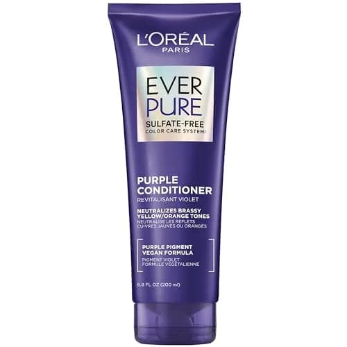 L'Oreal Paris EverPure Brass Toning Purple Conditioner 200ml (6.8 Fl Oz) | Sulfate-Free Toning for Blonde Hair thumbnail 1