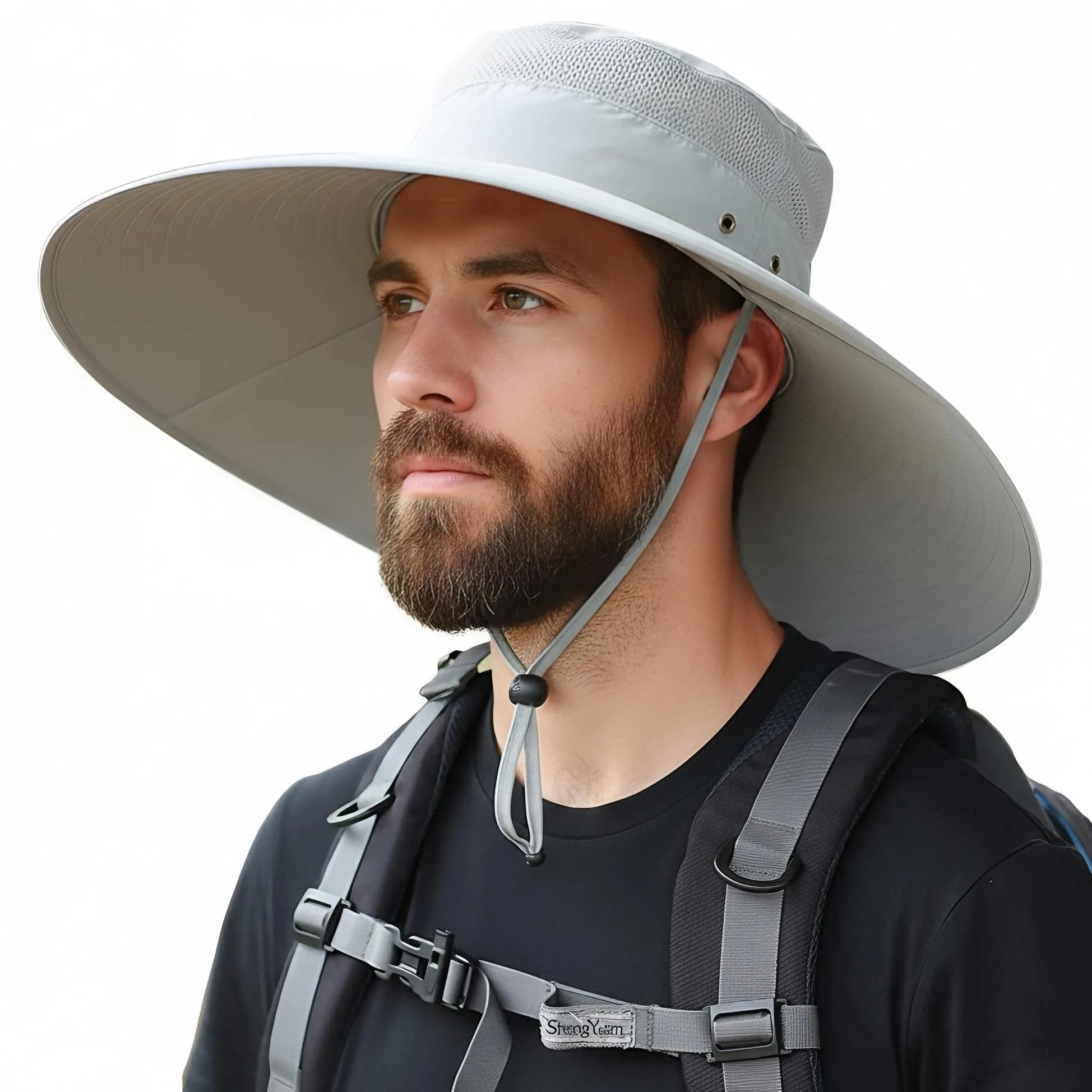 HUAMULAN Wide Brim Sun Hat 50cm (19.7 inch) Diameter | UPF 50+ Protection for Summer Travel