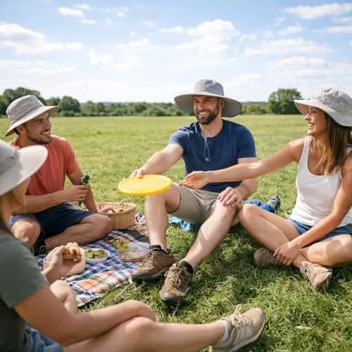 HUAMULAN Wide Brim Sun Hat 50cm (19.7 inch) Diameter | UPF 50+ Protection for Summer Travel thumbnail 7