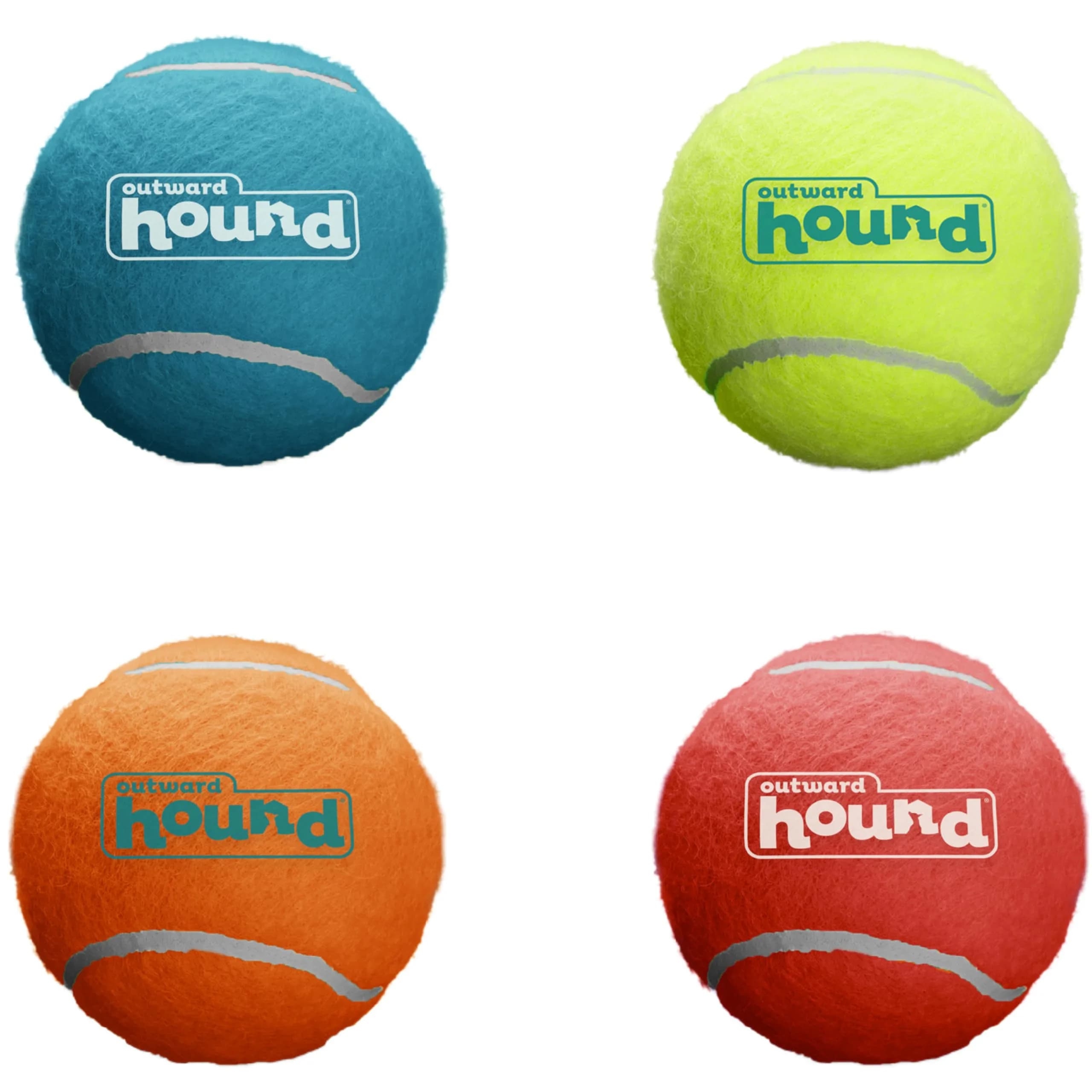 Outward Hound Squeaker Ballz Tennis Ball Dog Toy, Medium 2.5" (6-Pack) | Bright, Bouncy, Squeaky Fetch Toy — variety / Small