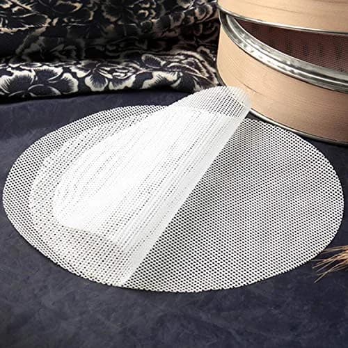 GUCUJI 8 Inch Silicone Steamer Liners 4Pcs | Reusable Non-Stick Mats for Dumplings, Dim Sum, and Rice thumbnail 5