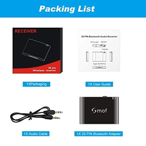 Smof 30 Pin Bluetooth Adapter Receiver | Wireless Audio for Bose SoundDock & More thumbnail 8