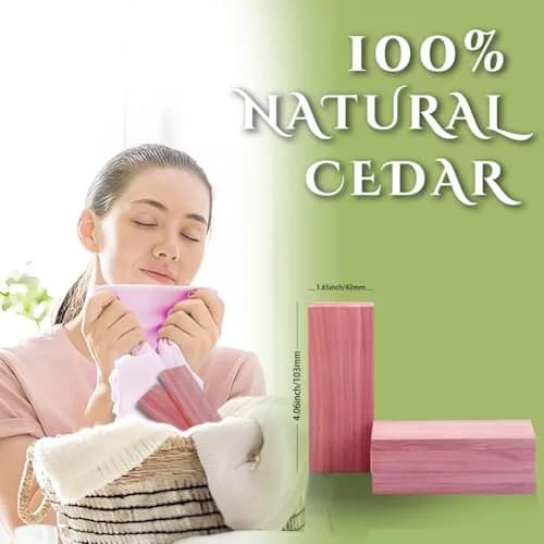 Cedar Space Cedar Blocks for Clothes Storage 16 PCS | 10.3cm Cedar Chips for Closets thumbnail 5