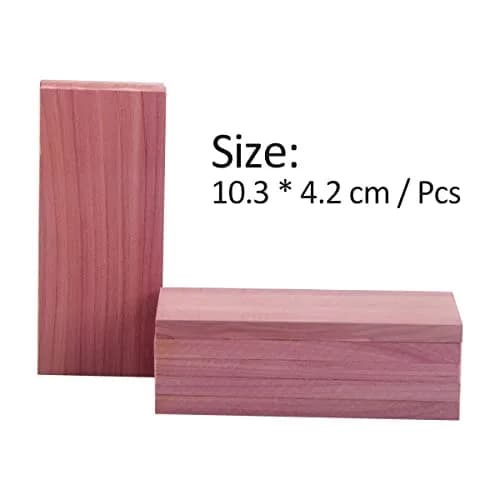 Cedar Space Cedar Blocks for Clothes Storage 16 PCS | 10.3cm Cedar Chips for Closets thumbnail 6