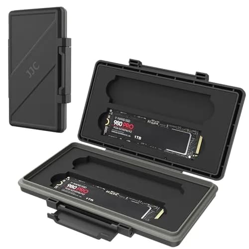 Kiorafoto 4-Slot M.2 NVMe SSD Case 130mm (5.1in) | Water-Resistant & Anti-Shock Protective Wallet Organizer thumbnail 1