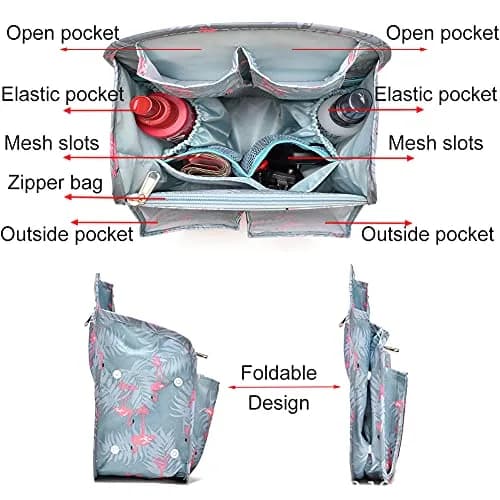 HOYOFO Mini Backpack Organizer Insert Black 19.5cm (7.7") x 11cm (4.3") x 27cm (10.6") | Waterproof Nylon Caddy for Small Backpacks thumbnail 7