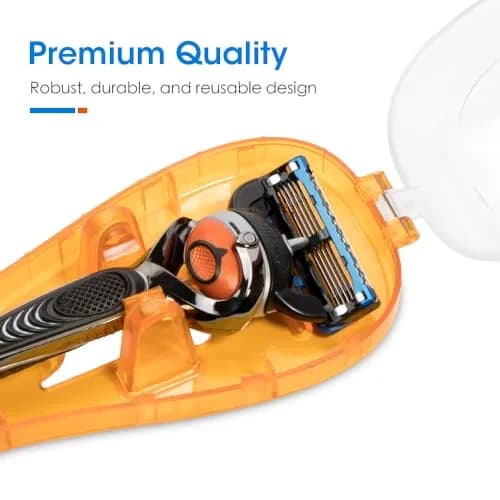 Nincha Manual Razor Travel Case Orange | Portable Plastic Razor Protector for Travel thumbnail 2