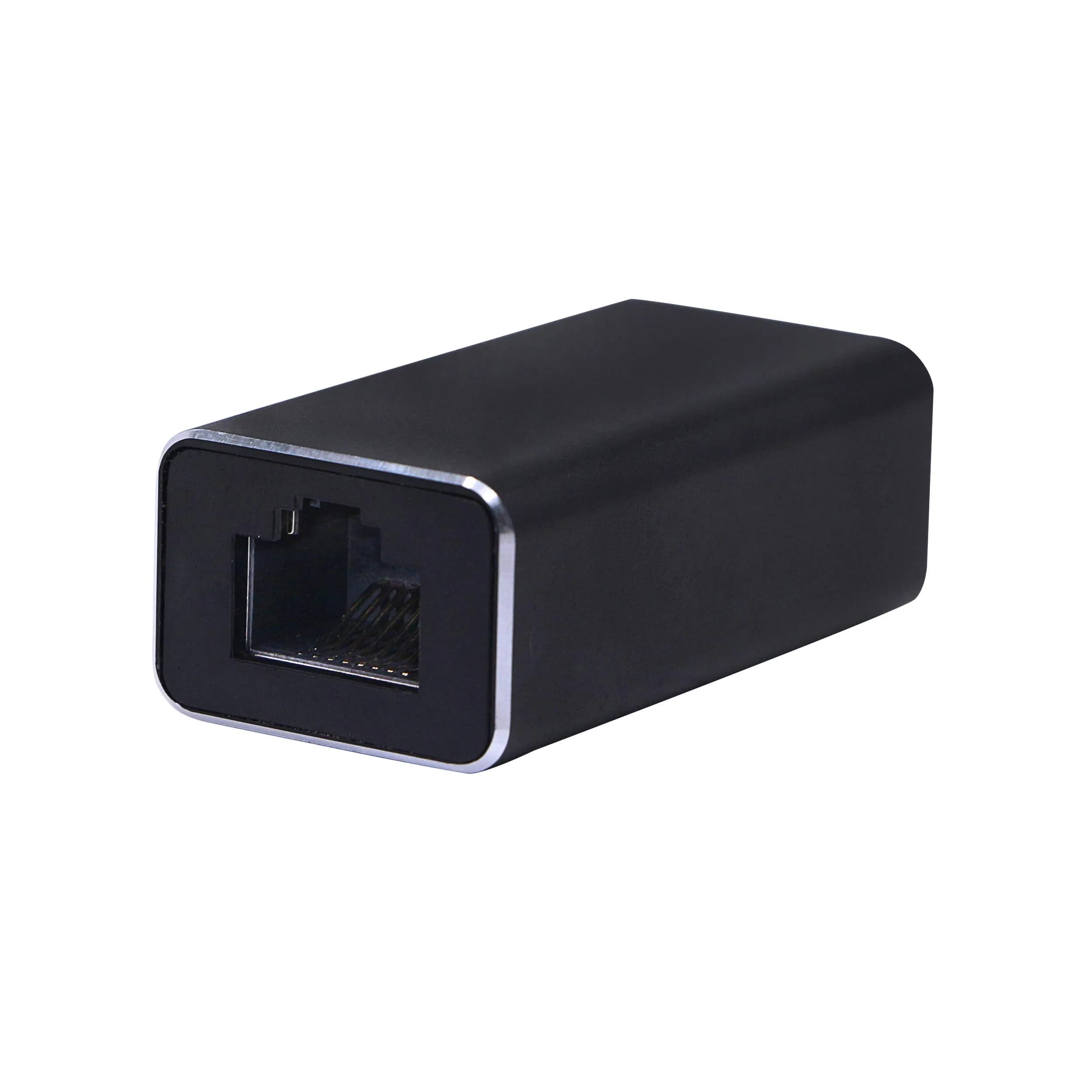 SinLoon RJ45 LAN Coupler Adapter with Surge Protection 10Gbps | Gigabit Ethernet Extender Connector for Cat7 Cat6 Cat5e Female to Female (Black) - main product image