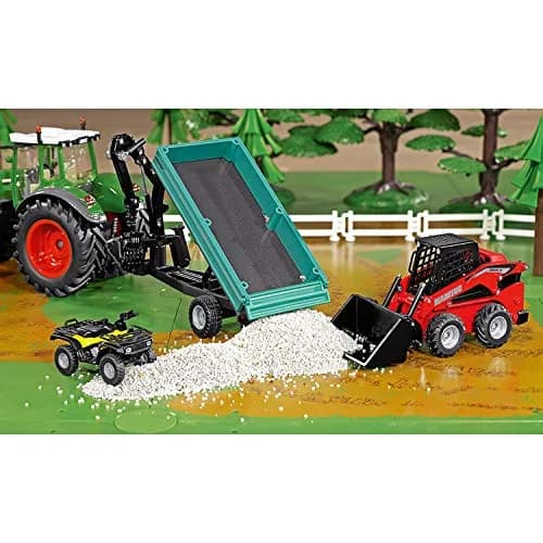 Siku Farmer Manitou 3300V Skid Steer Loader, Red | 1/32 Scale Construction Vehicle for Kids thumbnail 6