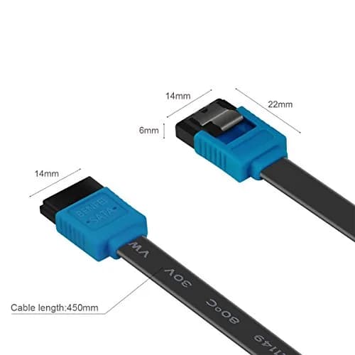BENFEI SATA Cable III 18 Inch Blue | 6Gbps Data Transfer with Locking Latch thumbnail 4
