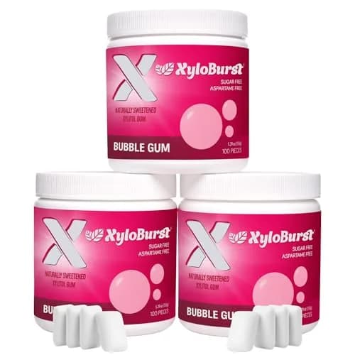 Xyloburst Chewing Gum | Sugar Free, Gluten Free, Keto Friendly | 3x100 Pieces | Oral Health Support thumbnail 1