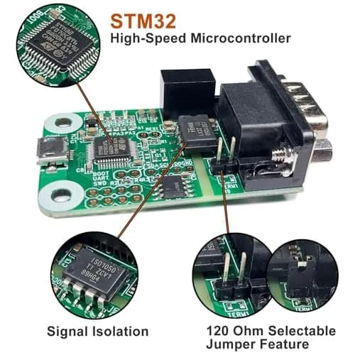 innomaker USB CAN Converter Module for Raspberry Pi, Jetson Nano, Tinker Board & PCs | Plug & Play CAN Bus Analyzer thumbnail 2