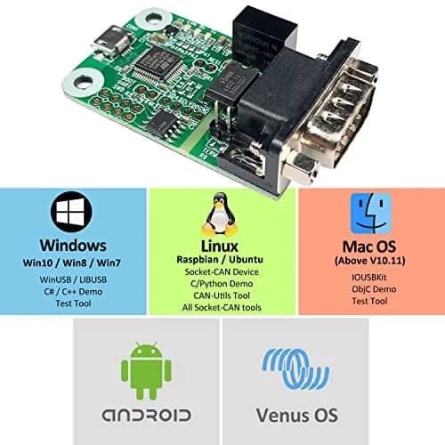innomaker USB CAN Converter Module for Raspberry Pi, Jetson Nano, Tinker Board & PCs | Plug & Play CAN Bus Analyzer thumbnail 3
