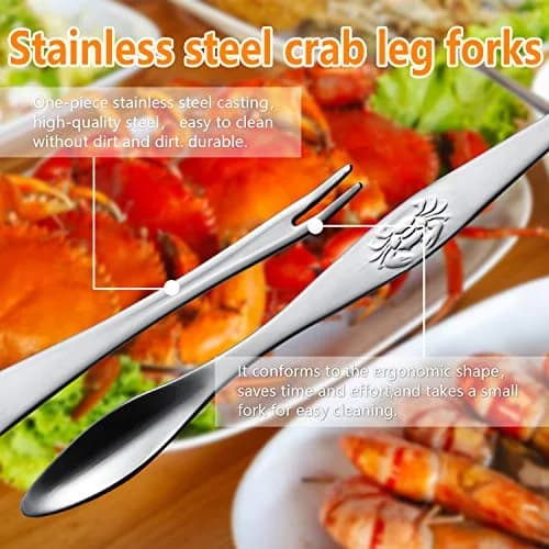 KXCOFTXI 13-Piece Crab Leg Cracker Set with Portable Bag | Heavy Duty Zinc Alloy & Stainless Steel Tools thumbnail 4