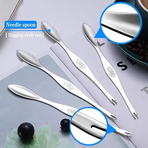 KXCOFTXI 13-Piece Crab Leg Cracker Set with Portable Bag | Heavy Duty Zinc Alloy & Stainless Steel Tools thumbnail 5
