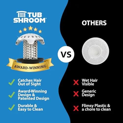 TubShroom Ultra Bath Tub Drain Protector Hair Catcher/Strainer 2.54cm (1 inch) | Fits Standard Drains thumbnail 6