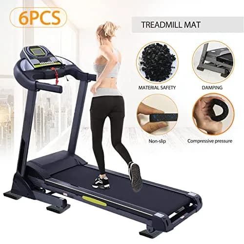 BestXD Rubber Treadmill Mat Pads 6-Pack 10.0cm x 10.0cm x 1.27cm | Protects Floors & Reduces Noise thumbnail 2