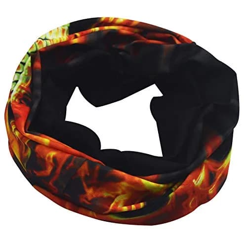 Obacle Skull Face Mask Half - Skull Fire Neat Teeth Design for Dust, Wind & UV Protection thumbnail 4
