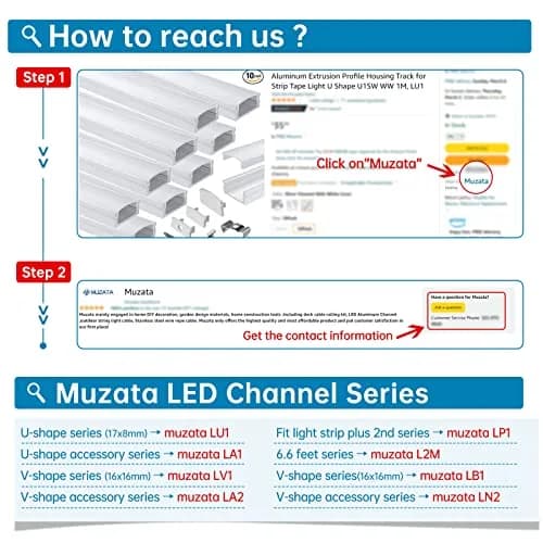 Muzata 8Pack White Plastic Corner Connector for V1SW LED Channel LC08 | Seamless 90° Corner Fit thumbnail 7