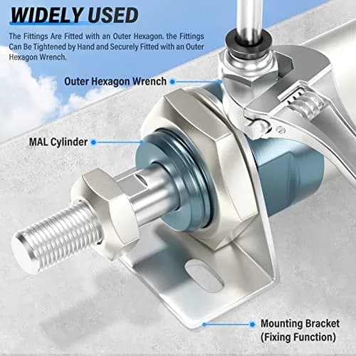TAILONZ 1/4" Tube OD x 1/4" MNPT Straight Push to Connect Fitting 10Pcs | Copper & Plastic, Water/Air/Oil, 145Psi thumbnail 7