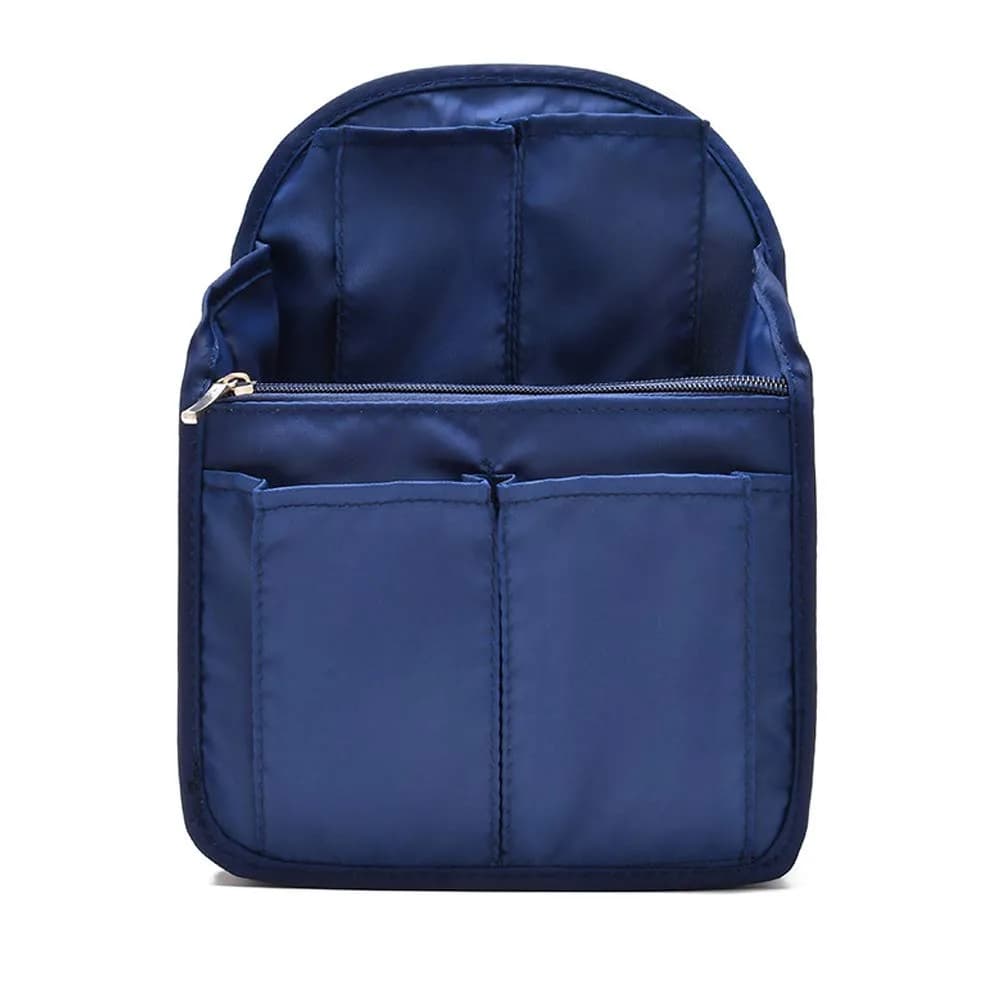 HOYOFO Mini Backpack Organizer Insert Light Blue | Lightweight Nylon Bag Divider for Small Backpacks & Purses — Navy Blue / 7.7x4.3x10.6 Inch