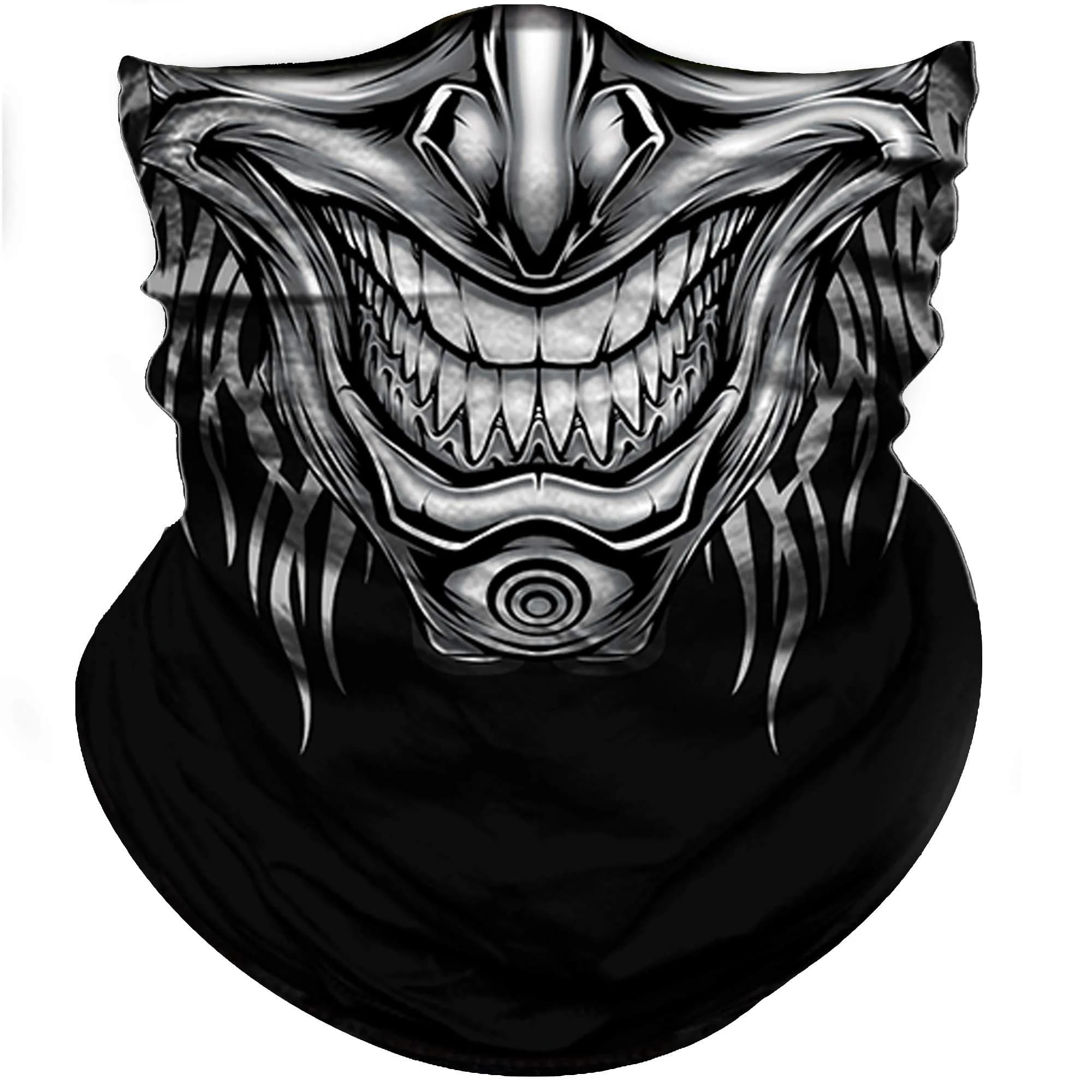 Obacle Skull Beard V Teeth Half Face Mask for Dust, Wind, UV Protection - Seamless 3D Tube Bandana