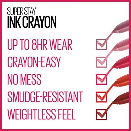 Maybelline Super Stay Ink Crayon Lipstick Makeup, Stay Exceptional Purple Beige 0.04 oz (1.13 g) | Longwear Matte Lip Color thumbnail 6