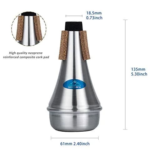 EASTROCK Trumpet Mute, Aluminum Mini Practice Mute for Beginners | Durable, Fits All Trumpets, Practice Quietly thumbnail 2