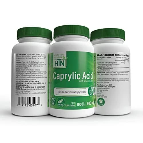 Health Thru Nutrition Caprylic Acid 600mg | Keto Support, 100 Softgels thumbnail 5