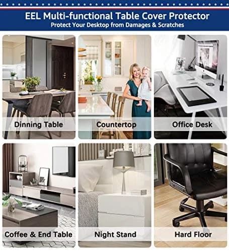Easy Easy Life Clear Desk Pad Protector 24 x 60 Inch (61 cm x 152 cm) | Protects Desks from Scratches and Spills thumbnail 6