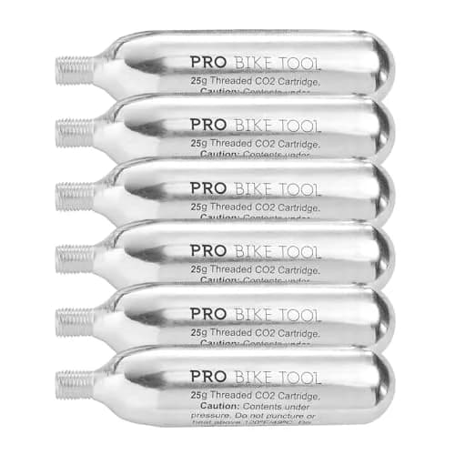 PRO BIKE TOOL 25g CO2 Cartridges (6 Pack) | Fast Inflation for Road & Mountain Bikes thumbnail 1
