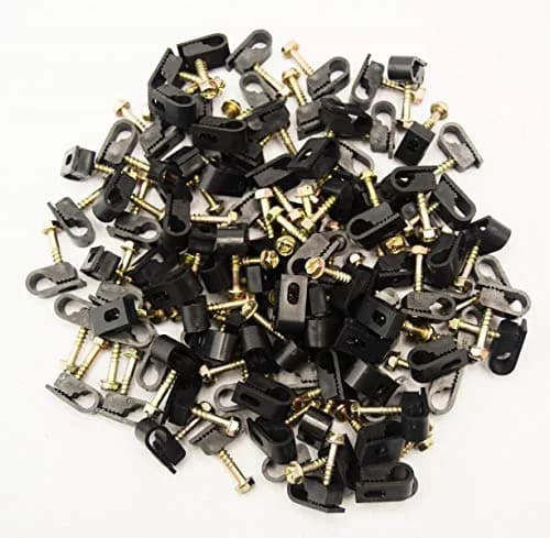Stanz (TM) Flex Coaxial Cable Clips 1/4 in (6 mm) Black | UV Protected, Outdoor Rated, 100 Pieces thumbnail 3