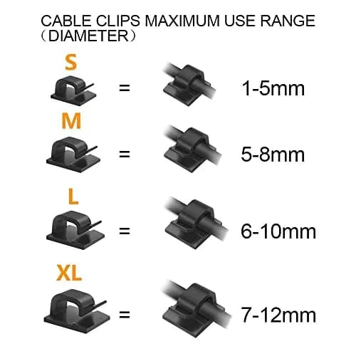 FOLAI 50pcs Adhesive Wire Clips | Car & Home Cable Organizer with Strong Sticky Pad thumbnail 7