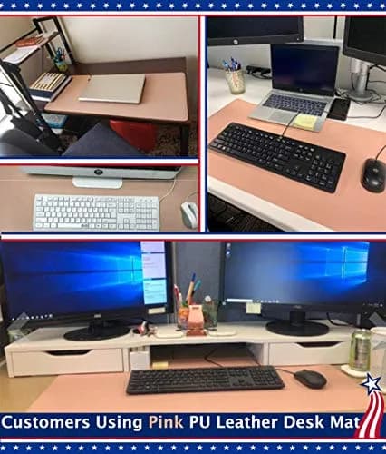 Easy Easy Life Black Desk Pad Protector 61cm x 91cm (24" x 36") | Waterproof PU Leather Mat for Office & Home thumbnail 6
