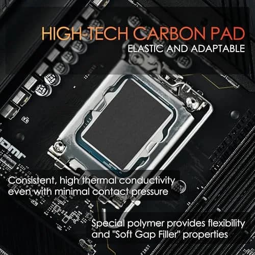 Thermal Grizzly Carbonaut Thermal Pad 51x68x0.2mm | High Conductivity 62.5 W/mK for CPUs and GPUs thumbnail 4