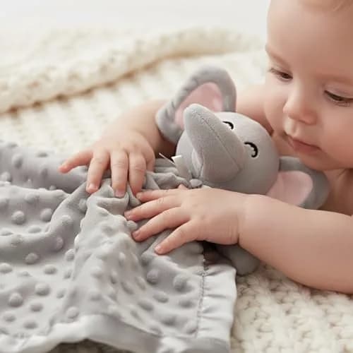 Pro Goleem Elephant Security Blanket 16 Inch | Soft Lovey for Babies & Toddlers thumbnail 4