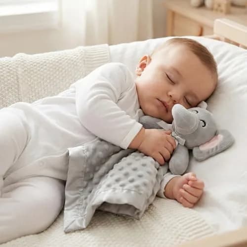 Pro Goleem Elephant Security Blanket 16 Inch | Soft Lovey for Babies & Toddlers thumbnail 2