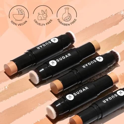 SUGAR Ace Of Face Foundation Stick - 52 Corretto (Tan, Yellow Undertone) 12gm | Full Coverage Matte Finish thumbnail 4