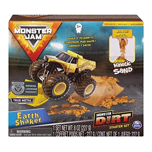 Monster Jam Earth Shaker Monster Dirt Starter Set | 8oz of Synthetic Dirt & Die-Cast Truck for Kids thumbnail 1
