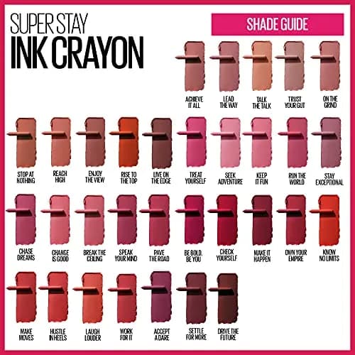 Maybelline Super Stay Ink Crayon Lipstick Makeup, Hustle In Heels (Apple Red), 0.04 oz (1.18 ml) | Long-Lasting Matte Lip Color thumbnail 4