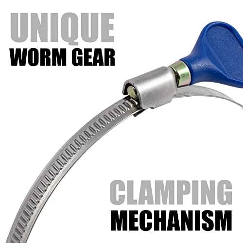 Fulton Woodworking Tools 4 Inch Stainless Steel Hose Clamps 10 Pack | Adjustable, Rust-Resistant, Easy Turn Key thumbnail 4