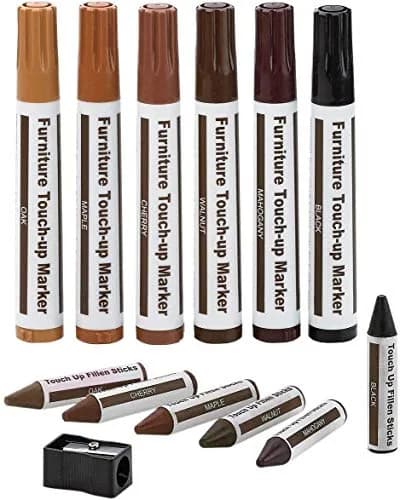 DAIXISM Furniture Repair Kit 13-Piece Set | Wood Markers & Wax Sticks for Scratches, Floors, Tables, Desks thumbnail 1