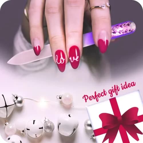 Gladzy Czech Glass Nail File with Case | Double Sided Crystal Nail Tool for Natural Nails, Dual Grit, Ethically Made in EU thumbnail 7