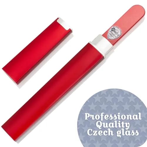 Gladzy Czech Glass Nail File with Case | Double Sided Crystal Nail Tool for Natural Nails, Dual Grit, Ethically Made in EU thumbnail 2
