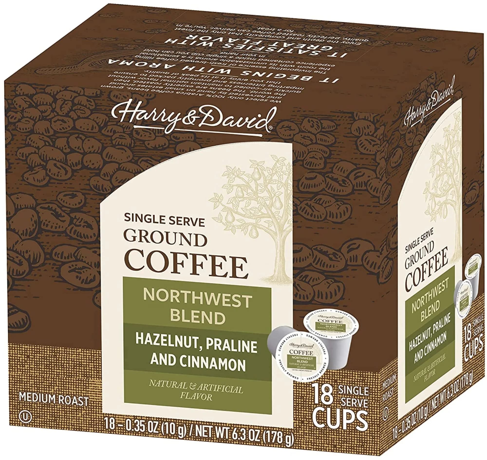 Harry & David Northwest Blend Single Serve Coffee Cups 6.3oz | Arabica Flavored Coffee Compatible with Keurig - main product image