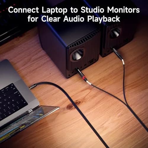 Cable Matters 3.5mm TRS to Dual 6.35mm TS Breakout Cable, 0.91m (3ft) | Connects Smartphones to Mixers & Studio Monitors thumbnail 4