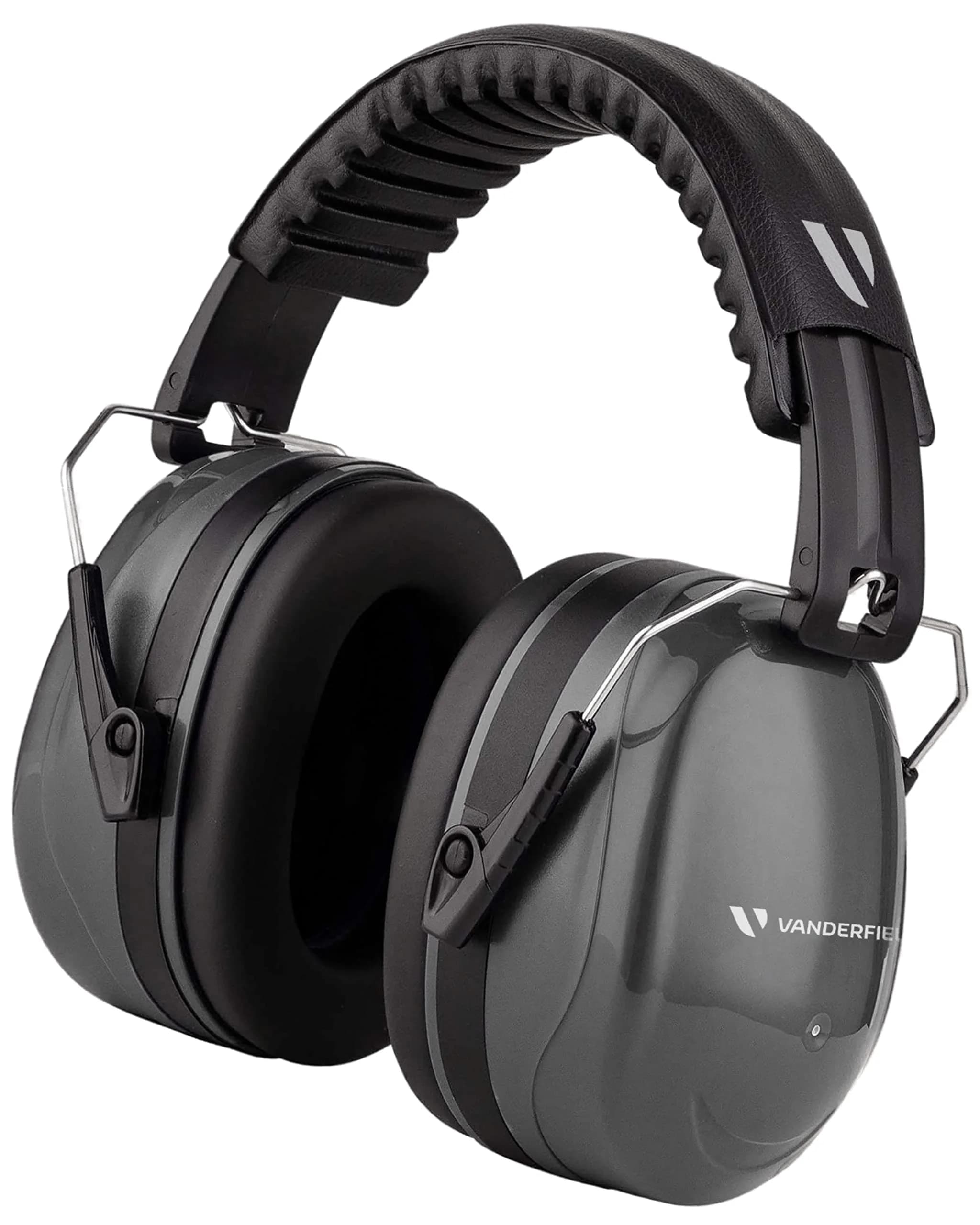 Vanderfields Noise Reduction Earmuffs for Adults - 35 dB (2K Hz) Protection Headphones | ANSI & CE Certified — Grey Wolf