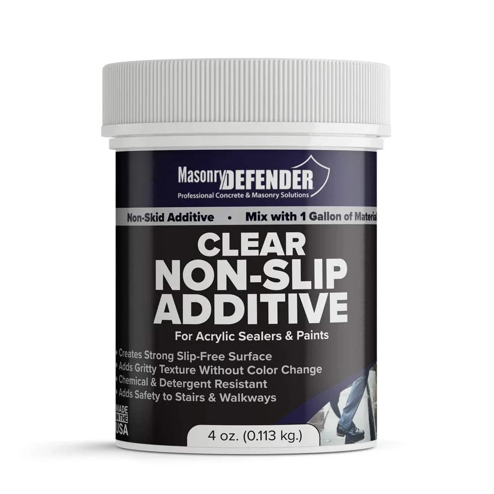 MasonryDefender Clear Fine Grit Paint Additive 118ml (4 oz) | Non-Slip Floor Grip for Sealers & Paints - main product image