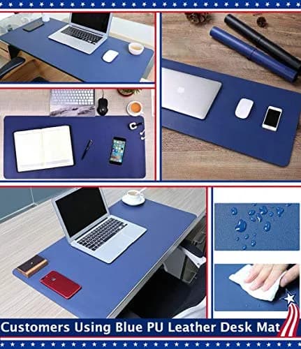 Easy Easy Life Black Desk Blotter Pad 61cm x 122cm | Waterproof PU Leather Mouse Pad for Home Office thumbnail 5