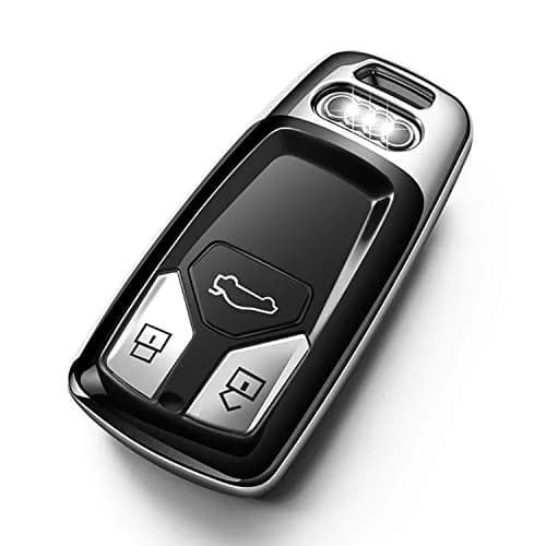 Tukellen Silver Soft TPU Key Case for Audi A4 Q7 Q5 TT A3 A6 SQ5 R8 S5 Smart Key (1 Unit) thumbnail 1